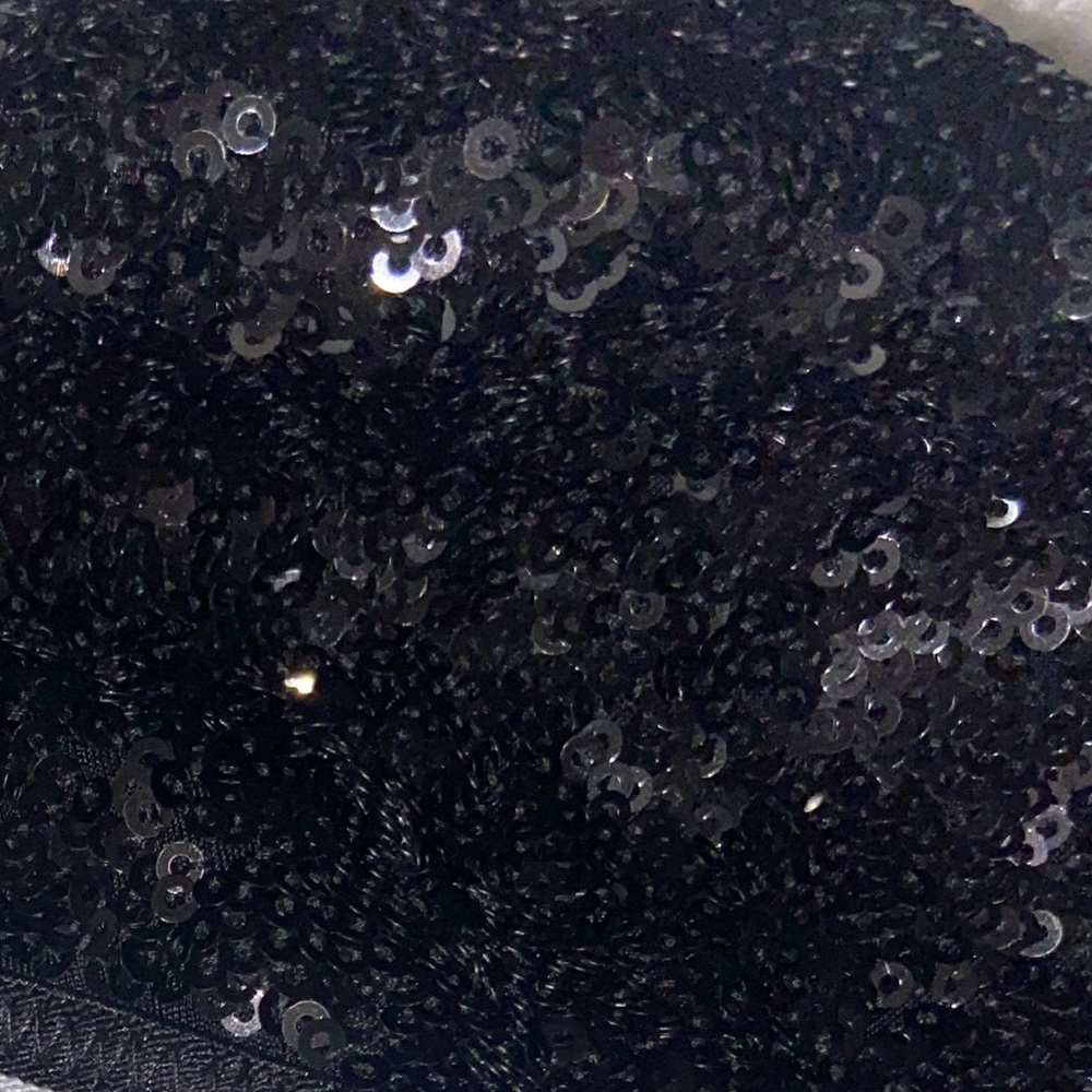 Victoria's Secret Black Sequin Bikini Top with Pink Trim - Picture 4 of 5